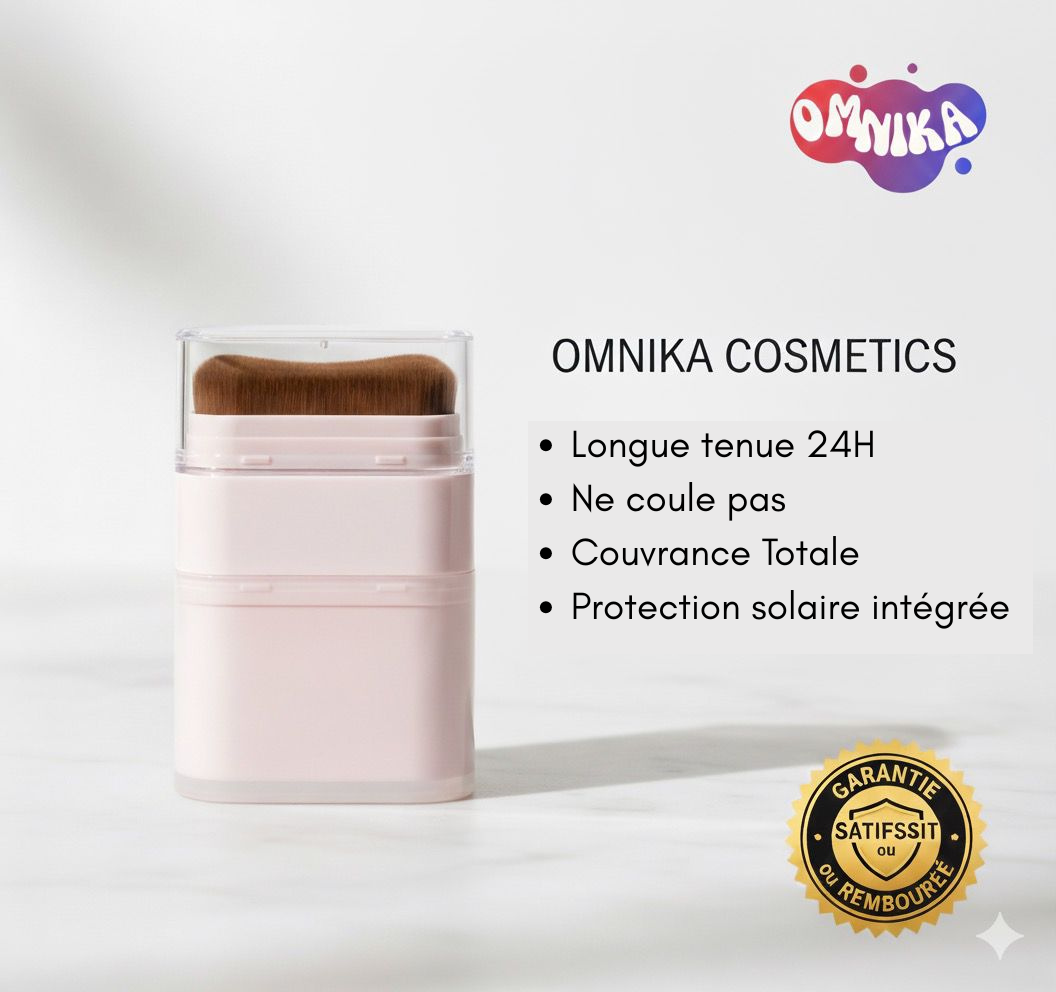 Fond de teint stick haute couvrance – longue tenue 24h, fini naturel & protection solaire intégrée