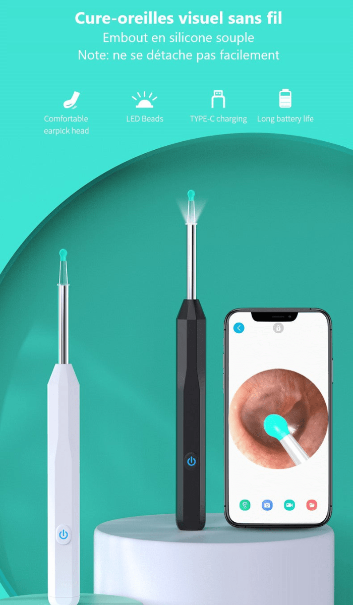 Nettoyeur d'oreille à caméra | Otoscope™